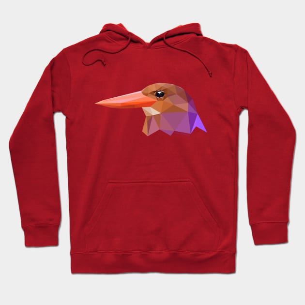 Ruddy Kingfisher Hoodie by GeometricWildlife